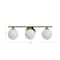 Hello Honey® Robert Stevenson Lighting Lorne Metal & Frosted Glass 3-Light Vanity